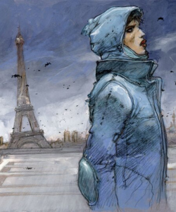 Enki-BILAL Estampe pigmentaire  « La tour penchée » signée par l’auteur. Tirage de luxe limité à 150 ex. Format 50×40 cm.