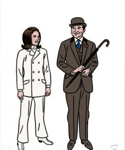 "The avengers" Chapeau melon et bottes de cuir