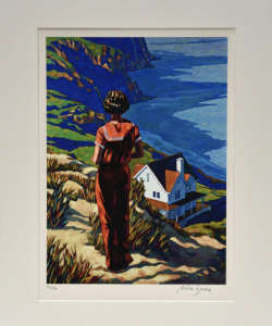 Miles Hyman - Estampe pigmentaire + passe-partout HYMAN “ Beach House ” signée et numérotée Tirage de luxe limité à 40ex Format 35 x 45 cm - Prix 180€