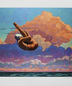 Miles-Hyman-high-dive-estampe-pigmentaire-numerotee-signee-90ex