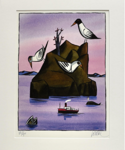 Loustal - Estampe pigmentaire " Histoire naturelle 3 ” Tirage de luxe limité à 40ex Numérotée et signée par l’auteur Format 30 x 42 cm - Prix 85€