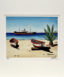 loustal-estampe-pigmentaire-plage-d-afrique-de-l-ouest-signee-limitee-et-numerotee