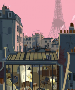 Merveille - Estampe pigmentaire “ Paris ” Tirage de luxe limité à 150ex Numérotée et signée par l’auteur Format 50 x 40 cm - Prix 100€