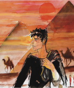 Pratt - Estampe pigmentaire “ Corto pyramides” Tirage de luxe format 40 x 50 cm - Prix 85€