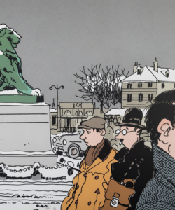 Tardi - Estampe pigmentaire “ Nestor Burma - 14ème arrondissement ” Tirage de luxe limité à 475ex Certificat d’authenticité, non signée format 35 x 60 cm