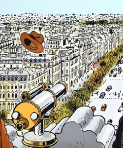 Tardi - Estampe pigmentaire “ Nestor Burma - 8ème arrondissement ” Tirage de luxe limité à 475ex Certificat d’authenticité, non signée format 35 x 60 cm